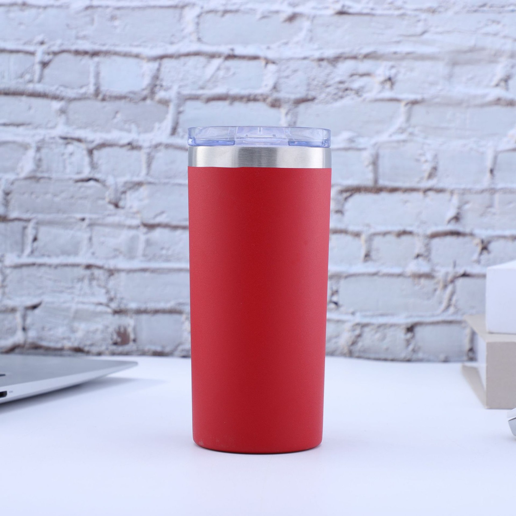 跨境爆款350ML不锈钢直身杯彩色喷塑真空保温杯子推拉盖子制作厂