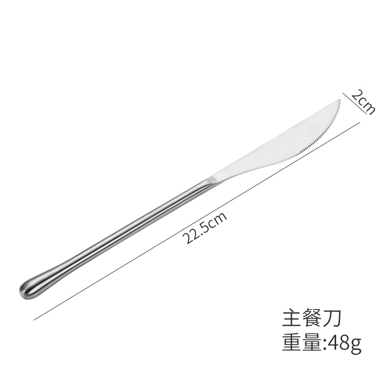 304不锈钢刀叉套装 跨境爆款餐具四件套 酒店西餐镀金复古西餐具