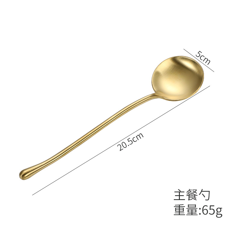 304不锈钢刀叉套装 跨境爆款餐具四件套 酒店西餐镀金复古西餐具