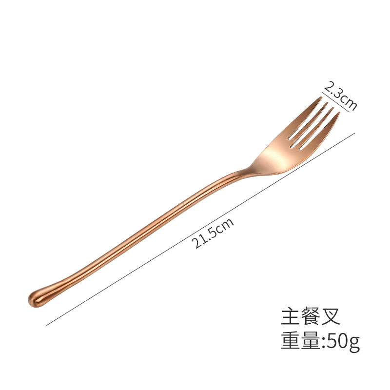 304不锈钢刀叉套装 跨境爆款餐具四件套 酒店西餐镀金复古西餐具