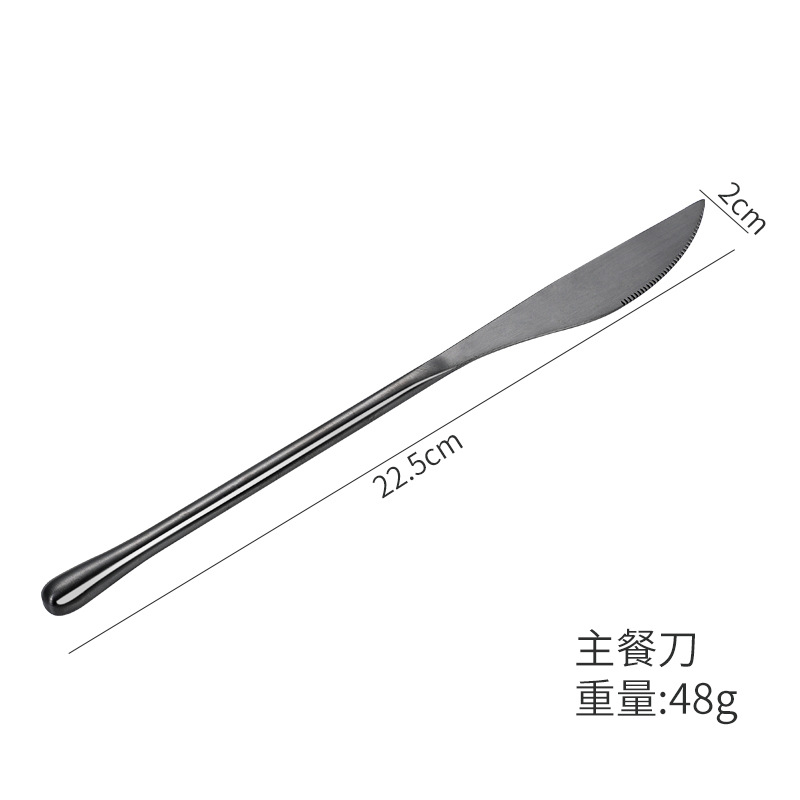 304不锈钢刀叉套装 跨境爆款餐具四件套 酒店西餐镀金复古西餐具