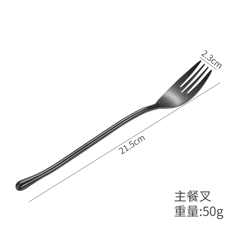 304不锈钢刀叉套装 跨境爆款餐具四件套 酒店西餐镀金复古西餐具