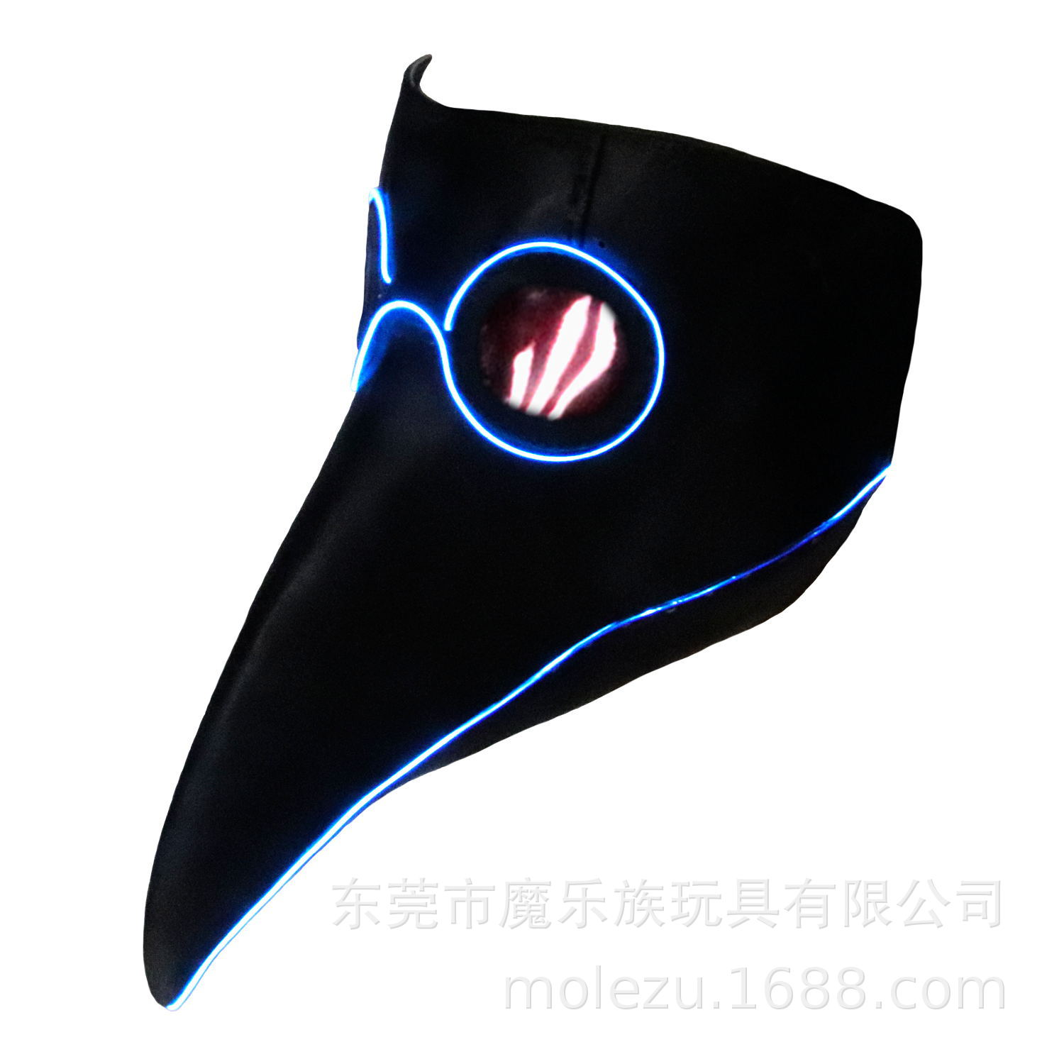 新款亚马逊ebay跨境爆款发光瘟疫医生朋克乌鸦面具万圣节鸟嘴口罩