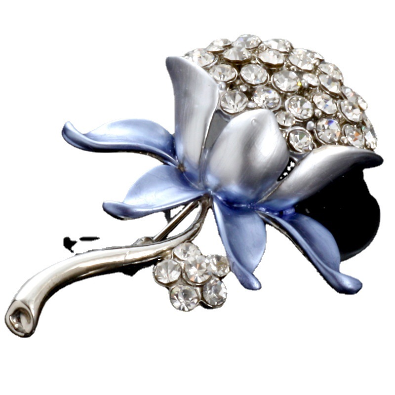 跨境新品爆款欧美衣饰 时尚金属彩色别针 高档铅锡合金胸针 厂家