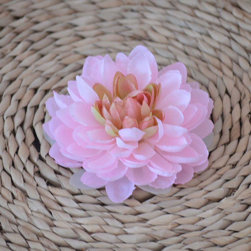 仿真花12色大丽花头大丽菊花环发饰配花婚庆花墙跨境外贸爆款花朵