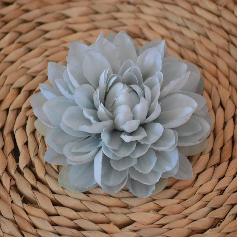 仿真花12色大丽花头大丽菊花环发饰配花婚庆花墙跨境外贸爆款花朵