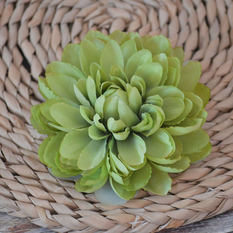 仿真花12色大丽花头大丽菊花环发饰配花婚庆花墙跨境外贸爆款花朵