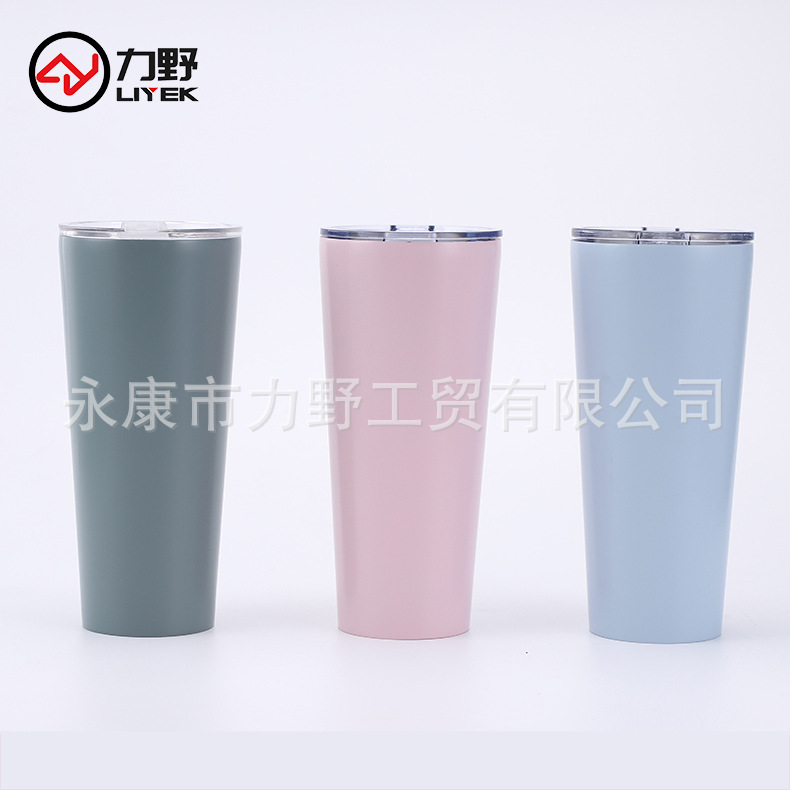 爆款304不锈钢双层大容量汽车杯 真空咖啡保温杯 跨境车载冰霸杯