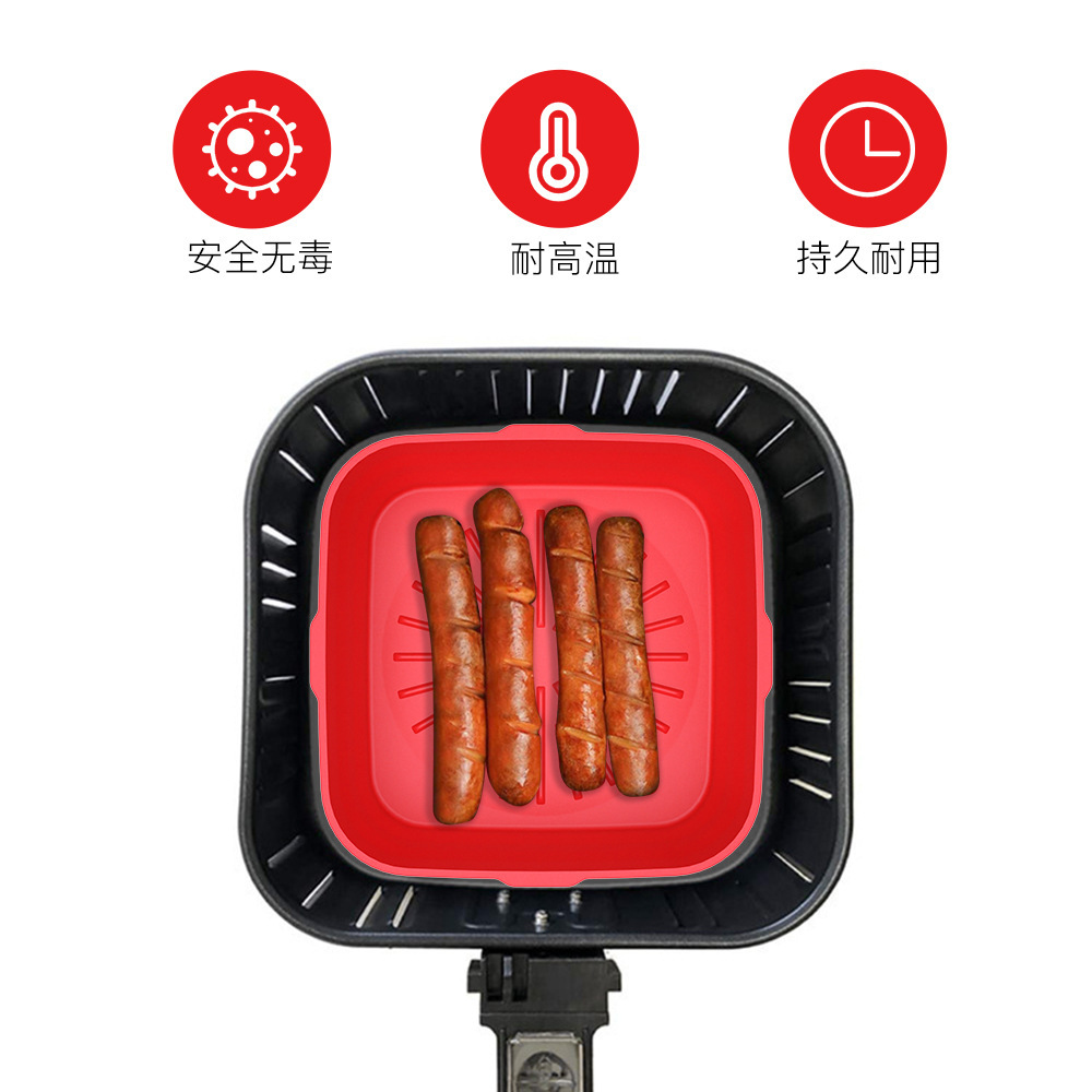 跨境亚马逊爆款AIR FRYER硅胶空气炸锅垫炸锅篮空气炸锅内衬配件