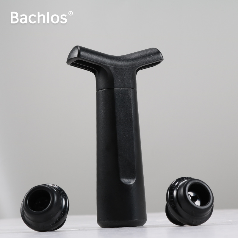 跨境爆款手动抽真空泵密封保鲜abs塑料红酒瓶塞酒具礼盒套装现货