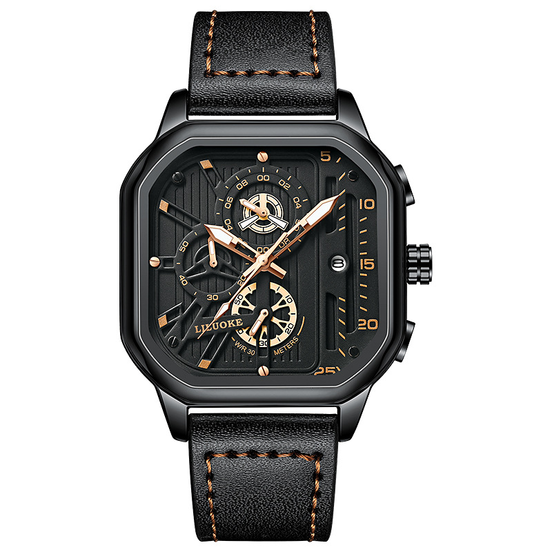 一件代发男士手表高档夜光防水手表男批发跨境爆款男表石英表