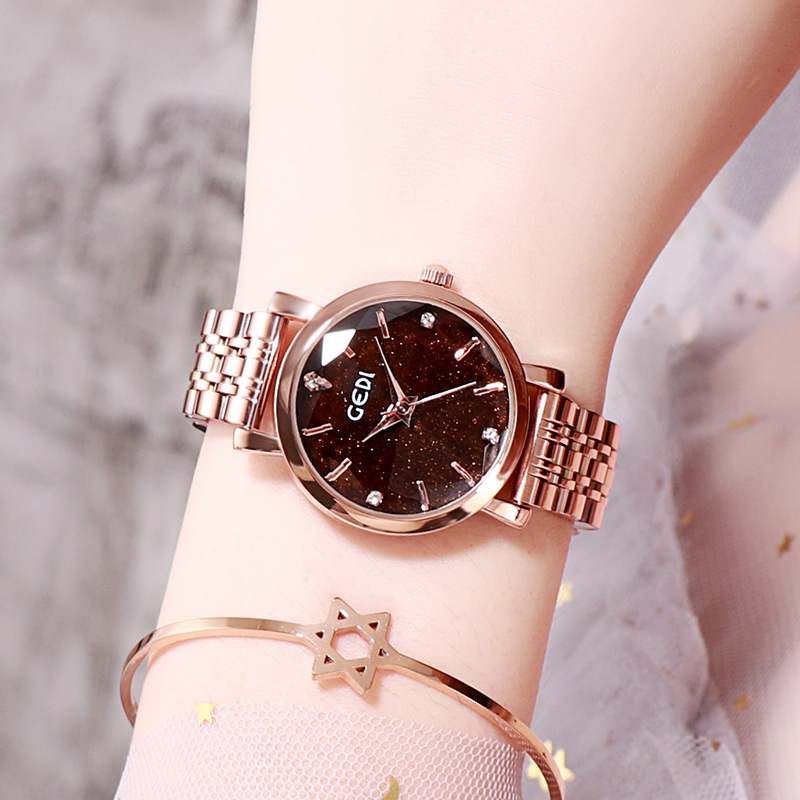 GEDI跨境热卖星空女表网红爆款时尚女生手腕表高颜值百搭休闲女表