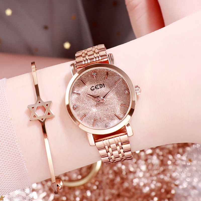 GEDI跨境热卖星空女表网红爆款时尚女生手腕表高颜值百搭休闲女表