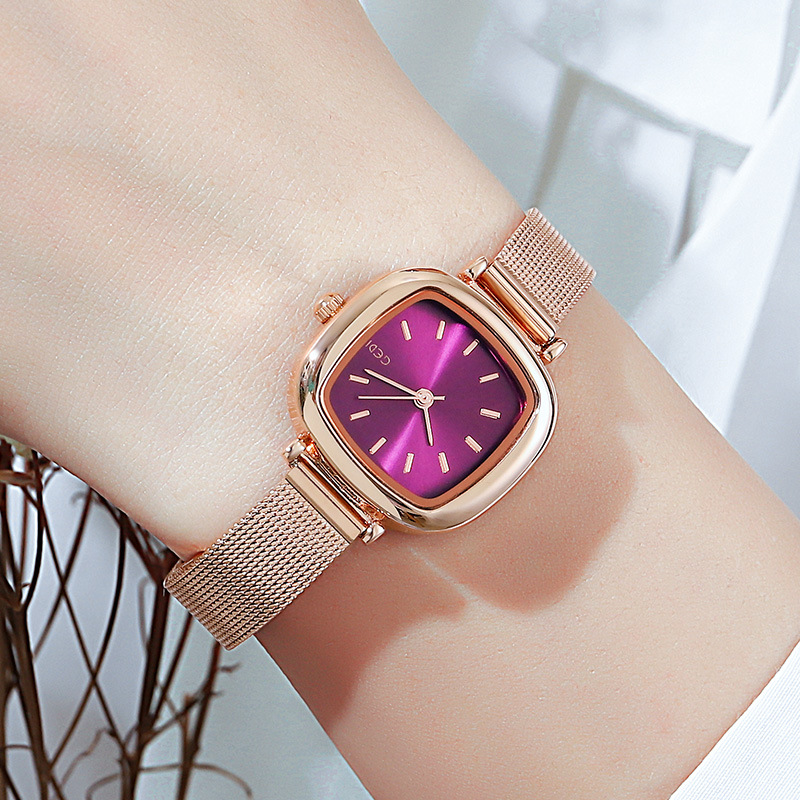 GEDI跨境爆款网带女士手表韩版时尚潮流休闲方形气质石英防水手表