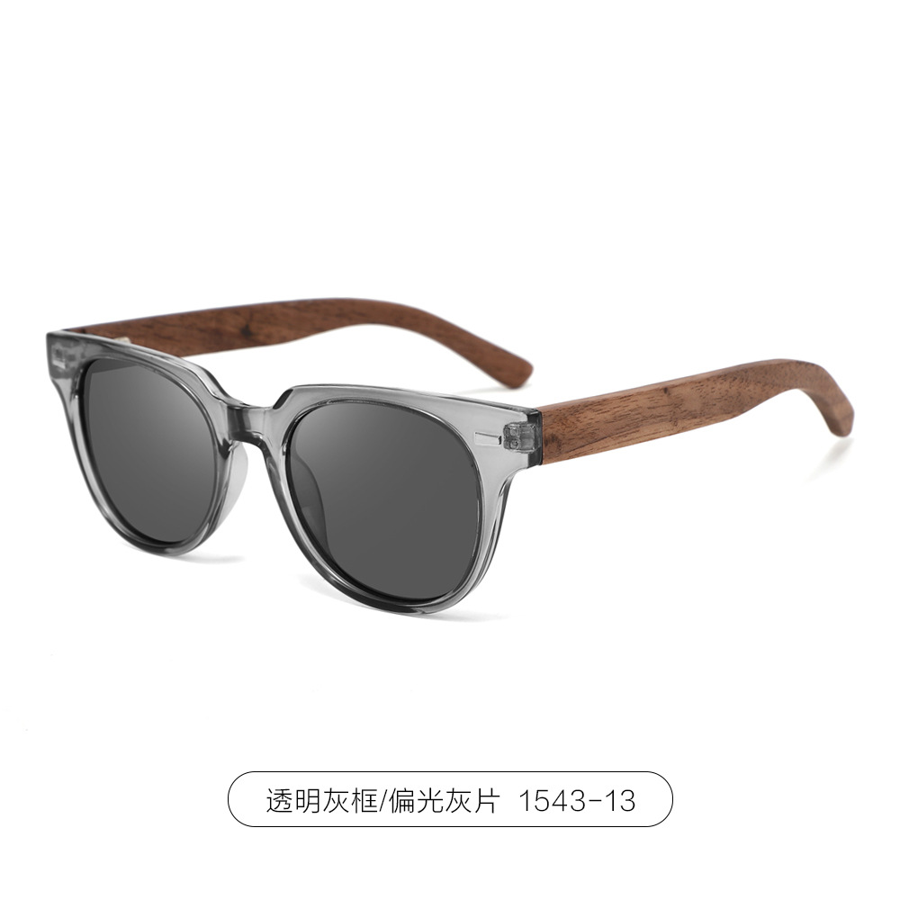 2023新款大框米钉竹木眼镜女跨境爆款竹木偏光太阳镜男款墨镜批发