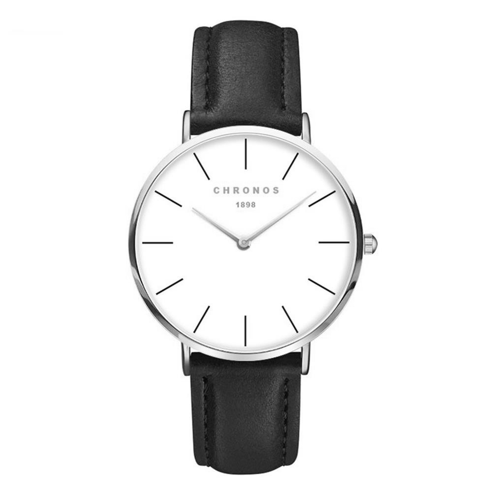 跨境爆款CHRONOS柯罗诺斯手表 简约时尚休闲皮带石英表 男表批发