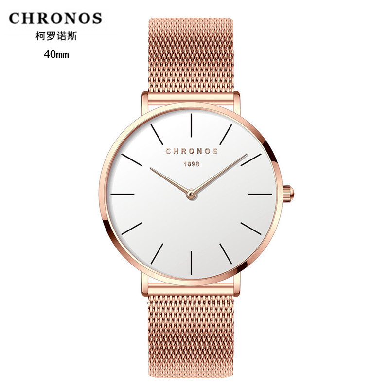跨境爆款CHRONOS男士手表 外贸韩版时尚情侣手表学生石英表批发表
