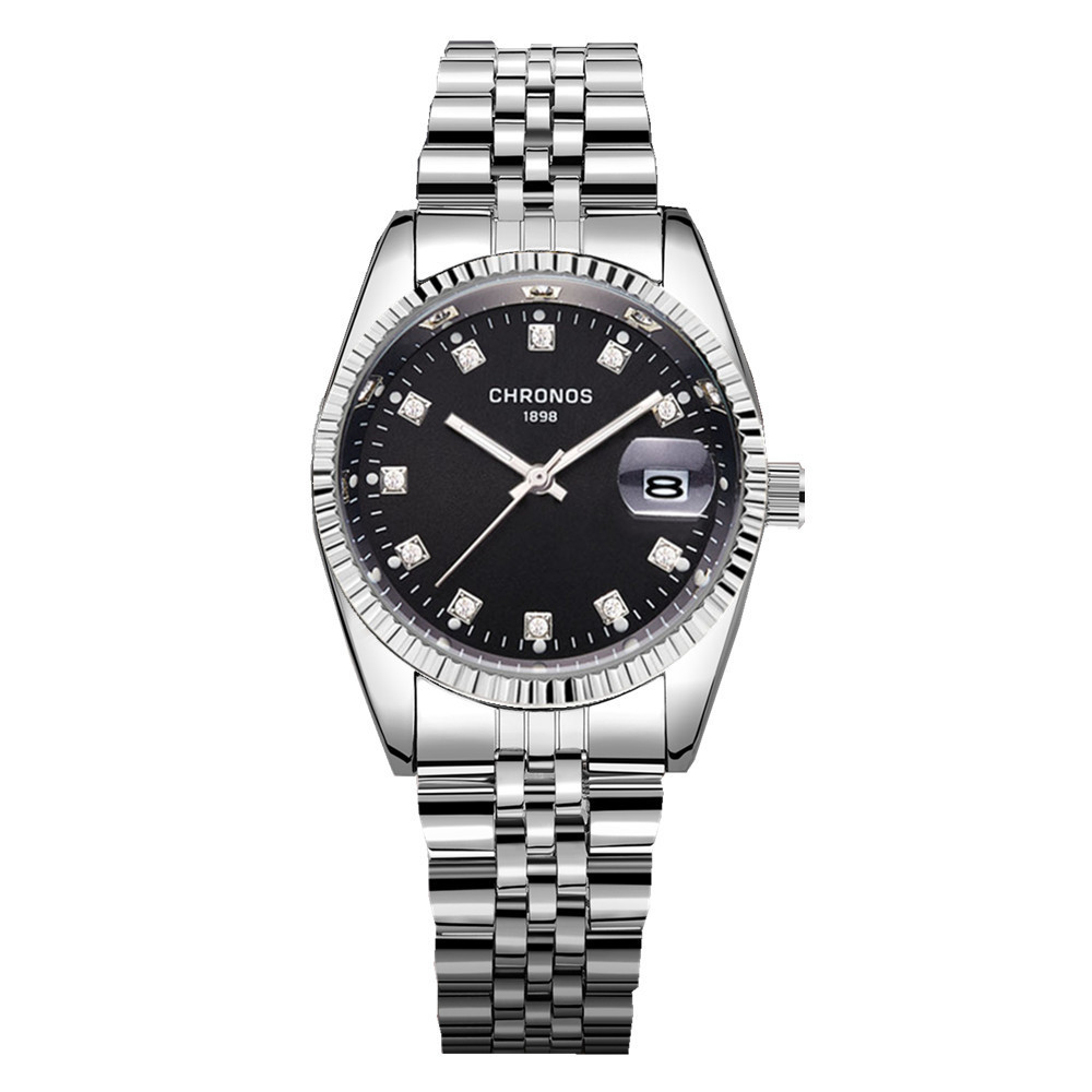 CHRONOS柯罗诺斯跨境爆款情侣手表 防水镶钻石英表watch一件代发