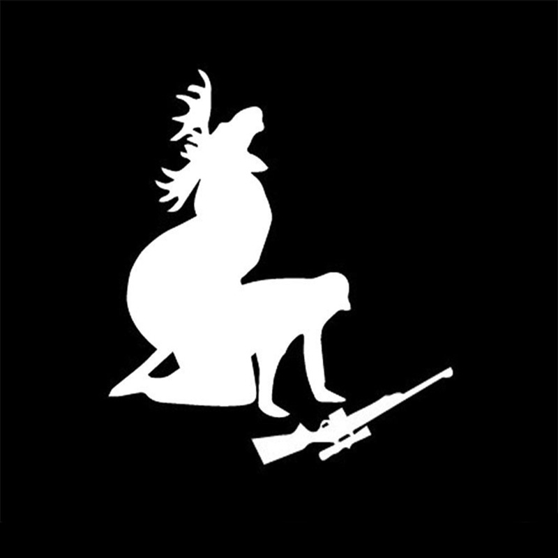 Moose Hunting麋鹿猎人车贴 搞笑汽车车身贴纸