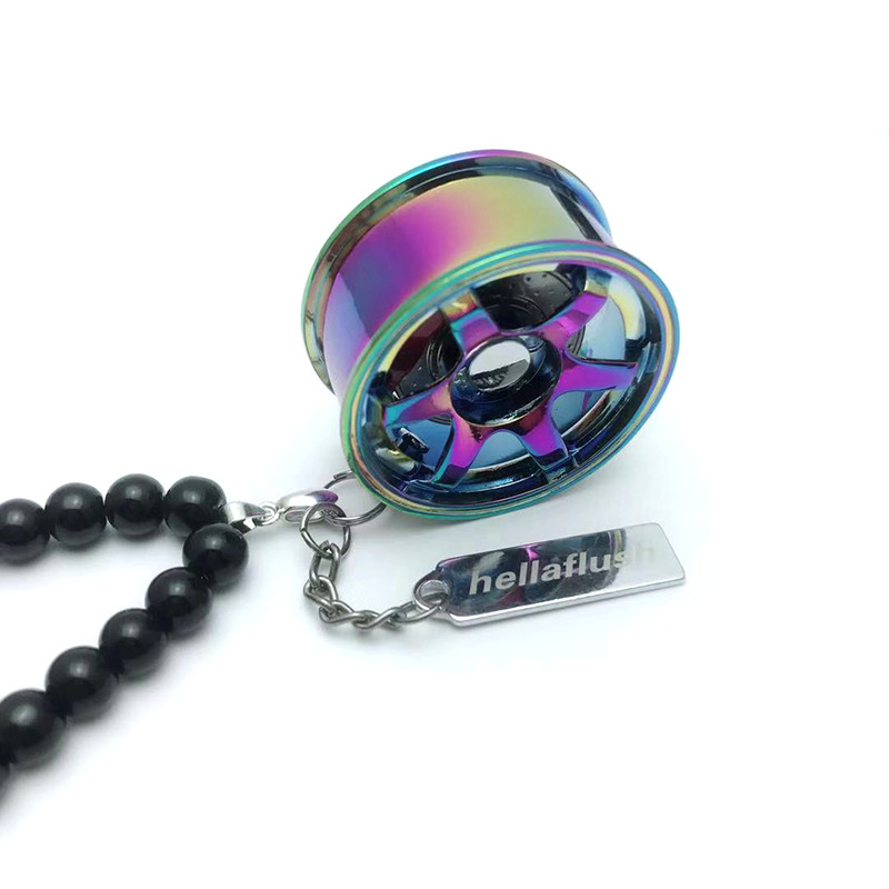 轮毂车载挂件 汽车改装TE37轮毂挂件潮牌后视镜车载挂饰