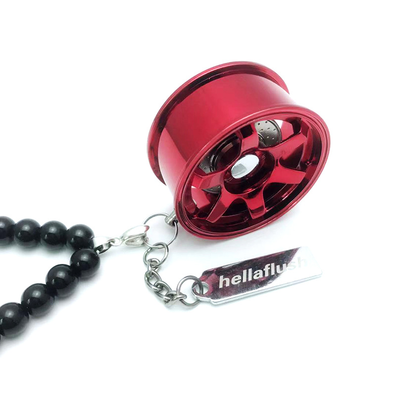 轮毂车载挂件 汽车改装TE37轮毂挂件潮牌后视镜车载挂饰