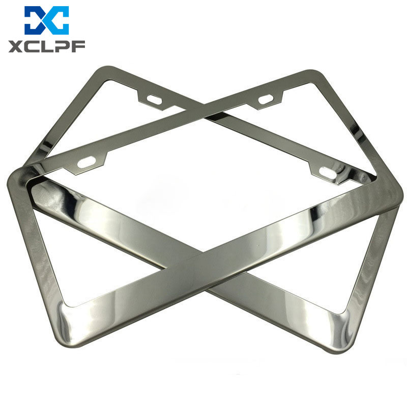 不锈钢汽车车牌架牌照框美式车牌改装汽车