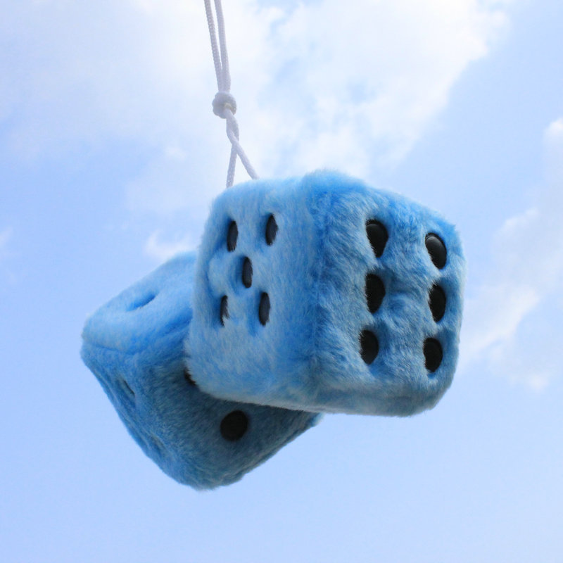 毛绒色子汽车挂件骰子饰品车挂