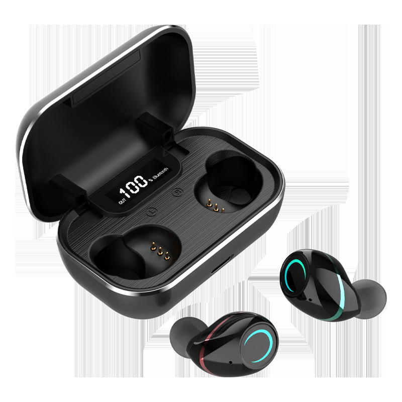 G12蓝牙耳机工厂TWS无线蓝牙5.1金属数显运动防水