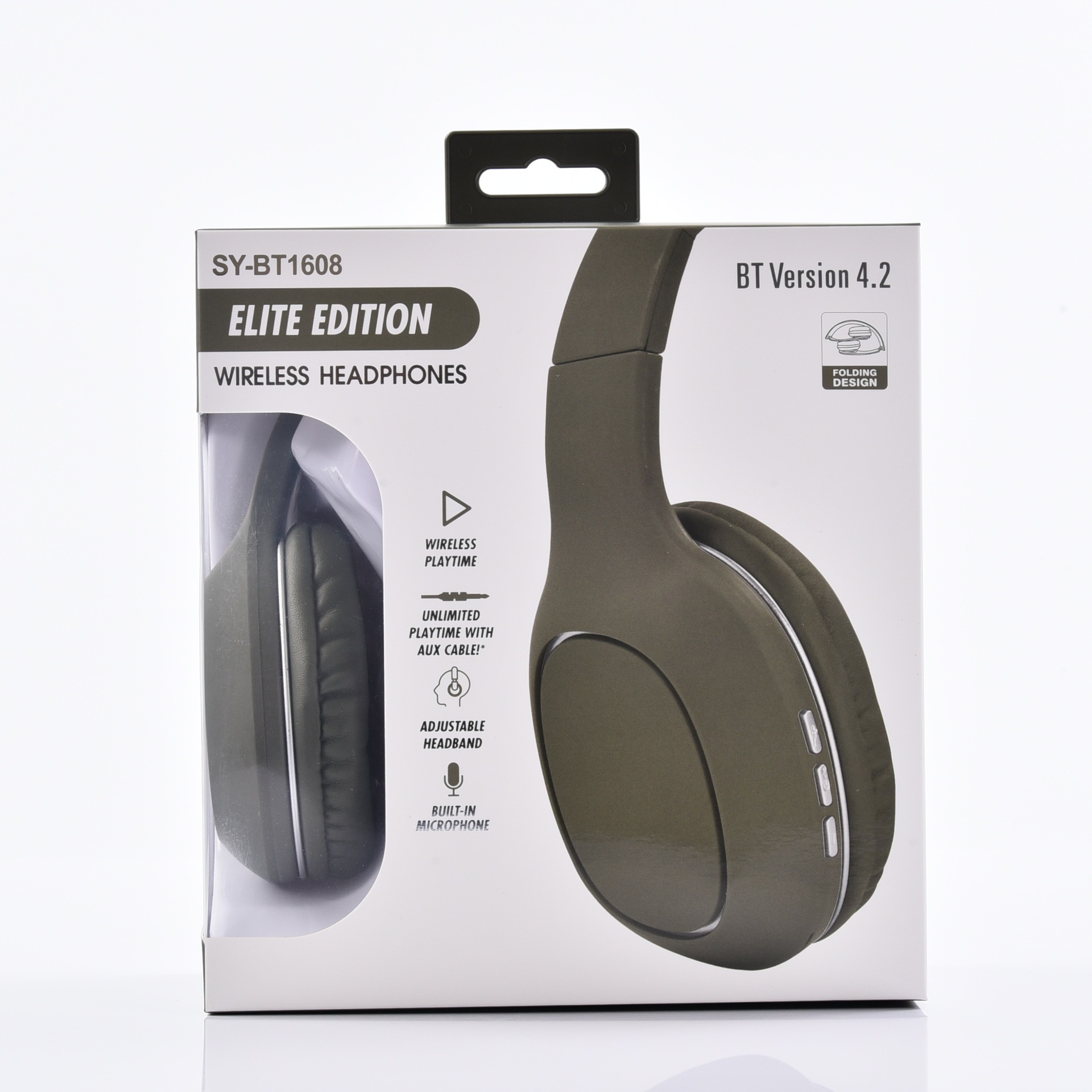 头戴式无线运动蓝牙耳机可折叠TF插卡5.0耳机SY-BT1608