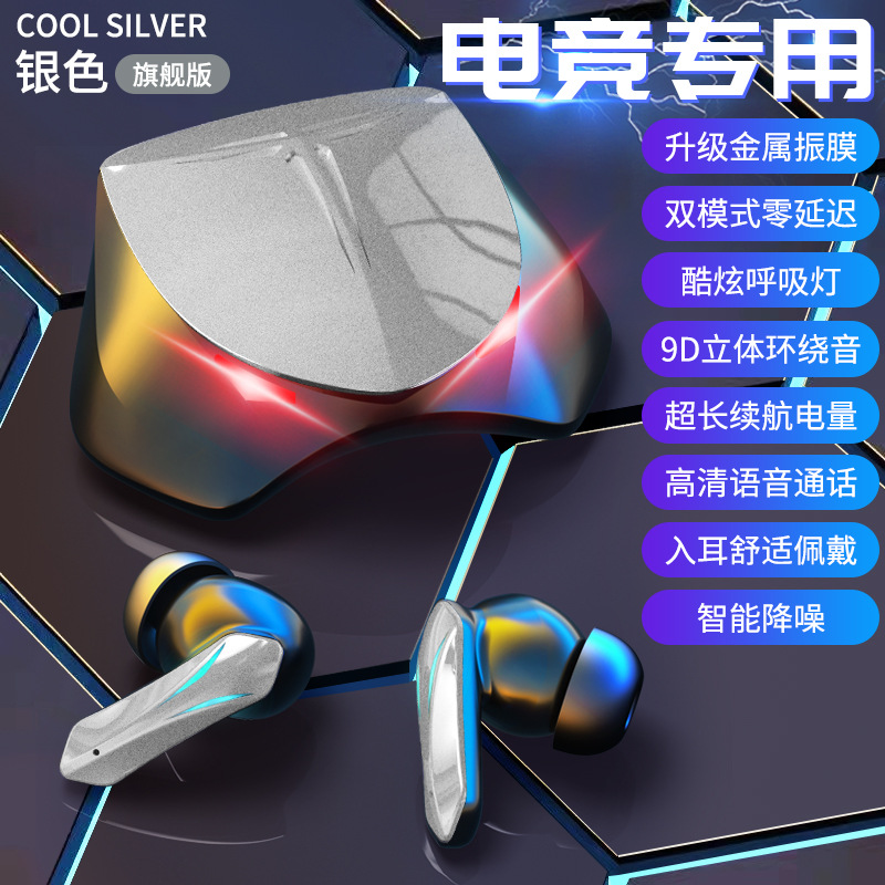 TWS蓝牙耳机5.0黑科技适用苹果电竞游戏降噪无线蓝牙耳机