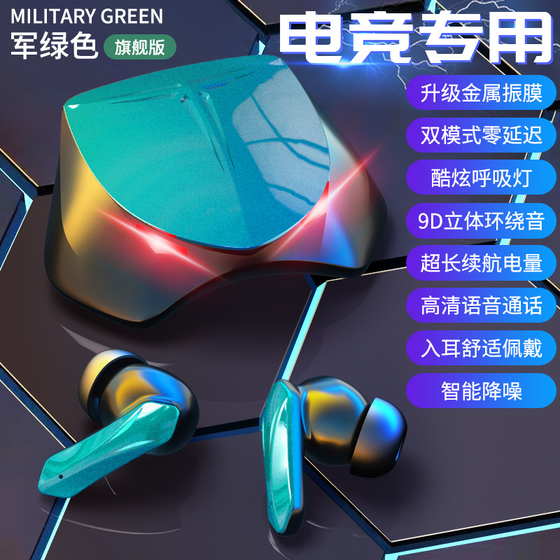 TWS蓝牙耳机5.0黑科技适用苹果电竞游戏降噪无线蓝牙耳机