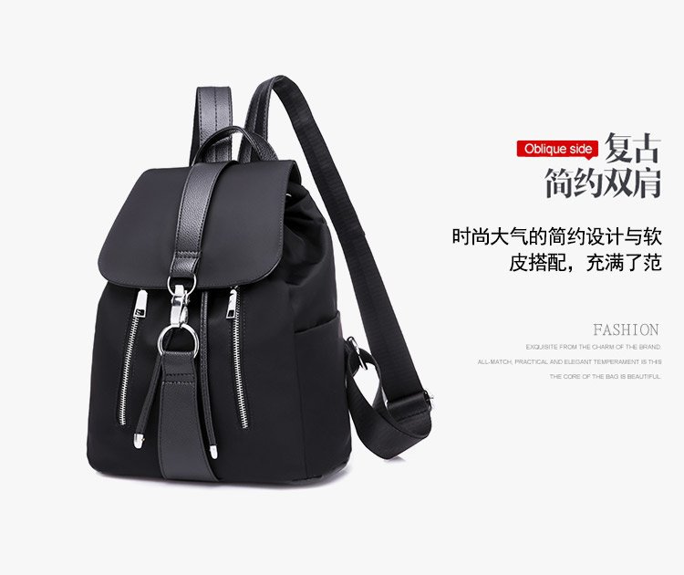 新款款双肩背包水桶包抽绳大气时尚尼龙女包淘货源批发代发