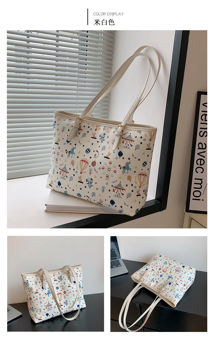 Street Fashion Versatile Small Clear Printed Canvas Women's Bag 2023 Cross-border Hot Sale Single-shoulder Women's Bag