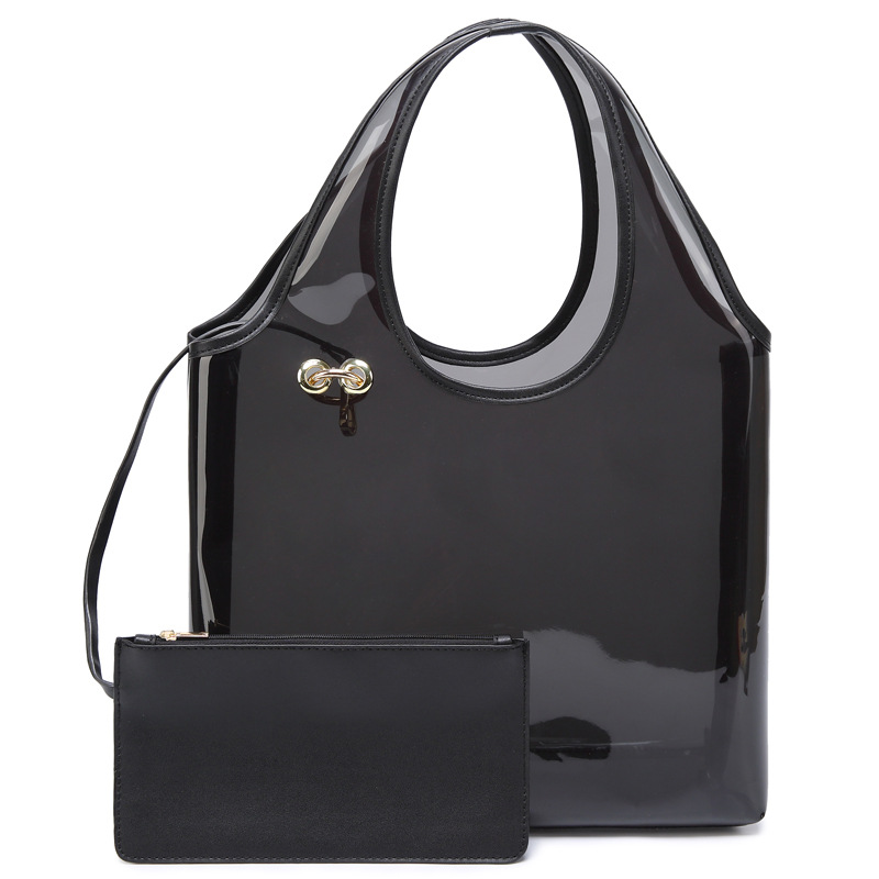 果冻糖果色透明包女包新款韩版手提包子母大包现货批发