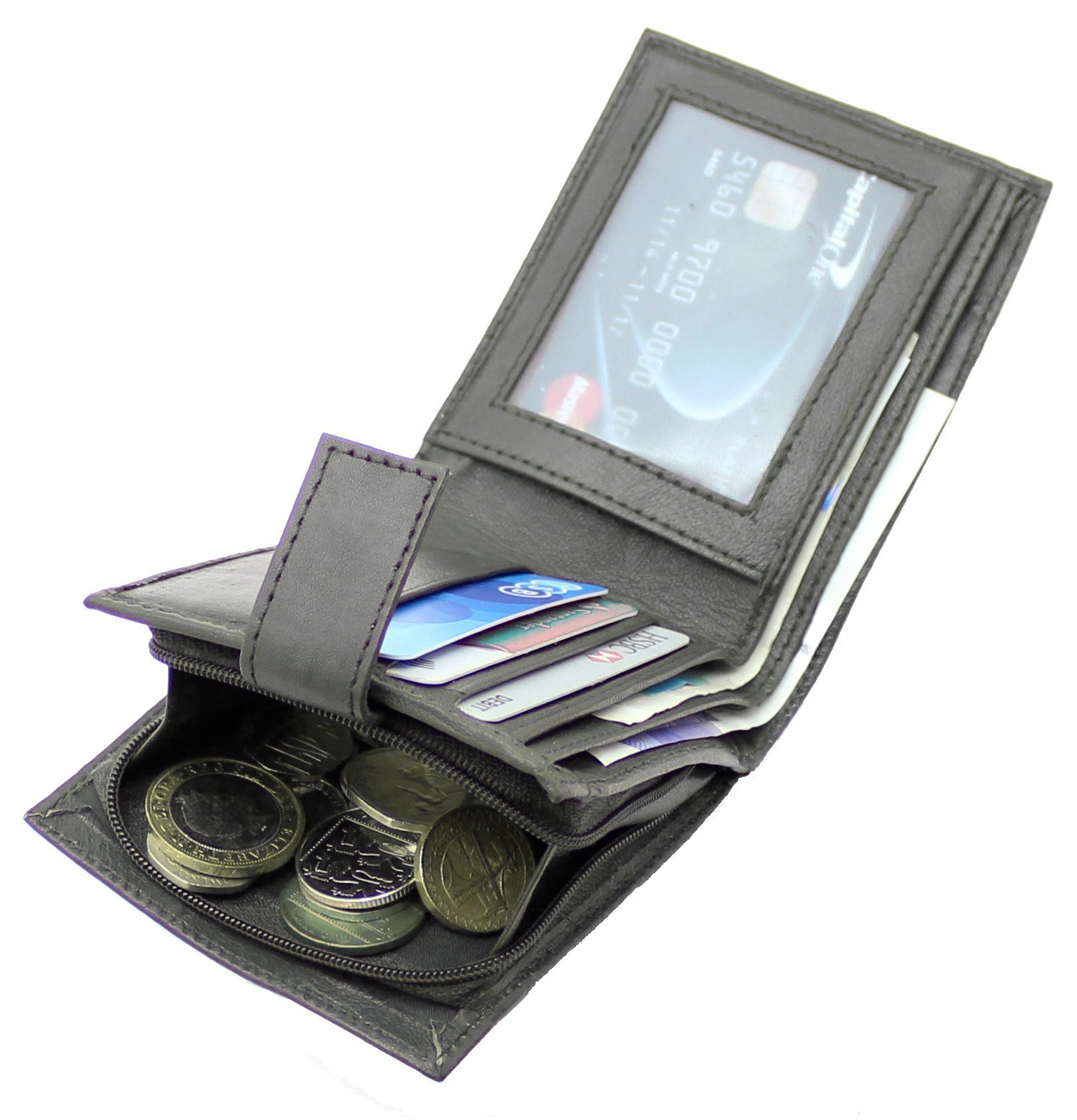 男士钱包男款 真皮钱包零钱包亚马逊爆款RFID防磁大容量