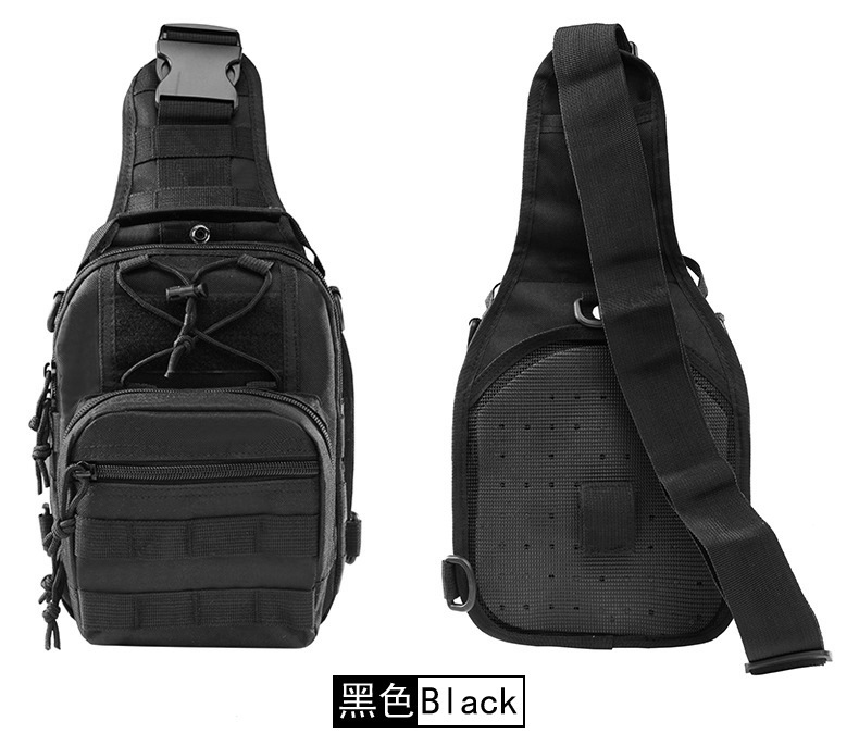 野外登山运动军迷彩防水单肩斜跨户外战术斜挎包男款胸包