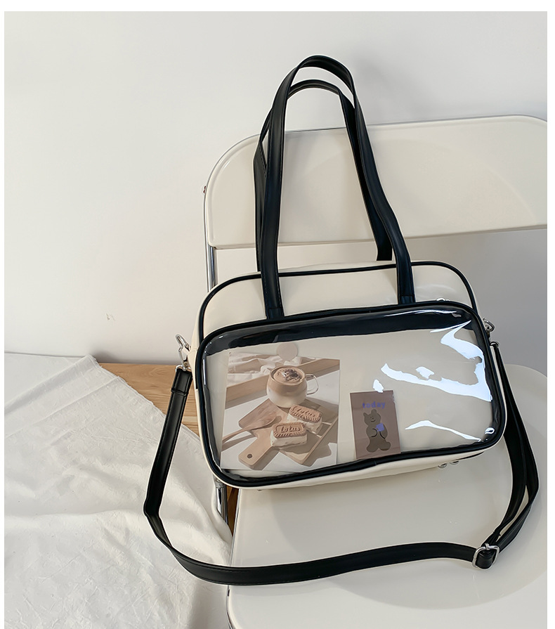 时尚百搭简约配色拼接单肩挎包2023热销网红爆款单肩斜跨女包