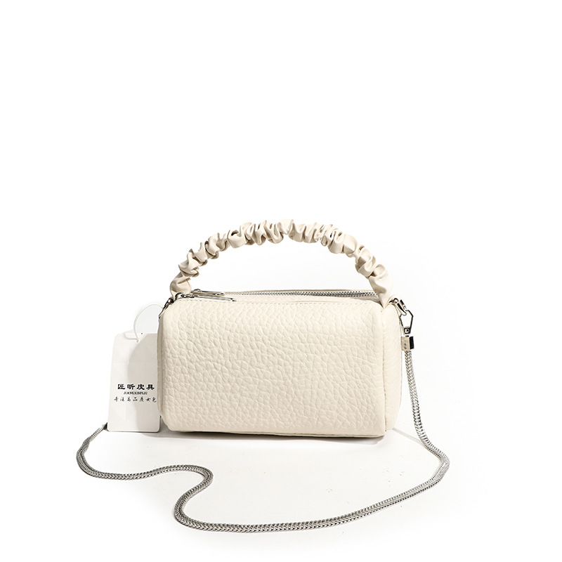 气质优雅头层牛气纯色简约时尚手提方包2023热销爆款单肩斜跨