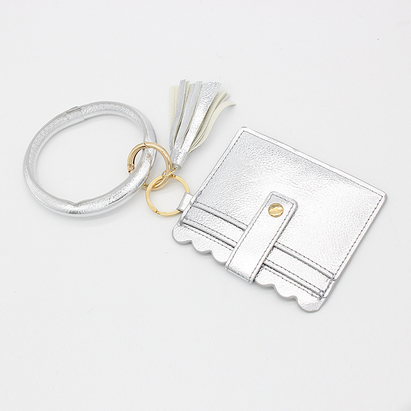 欧美热销豹纹手镯钥匙扣手环PU皮革爆款包包卡套卡包
