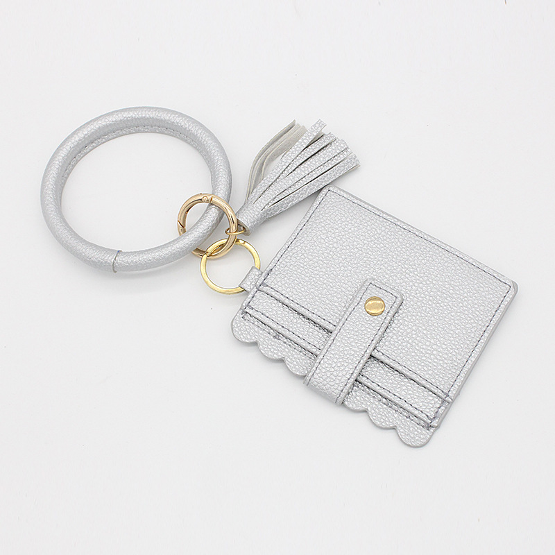 欧美热销豹纹手镯钥匙扣手环PU皮革爆款包包卡套卡包
