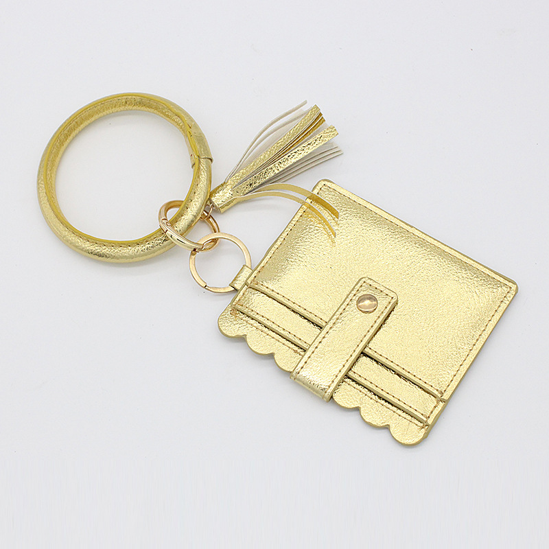 欧美热销豹纹手镯钥匙扣手环PU皮革爆款包包卡套卡包