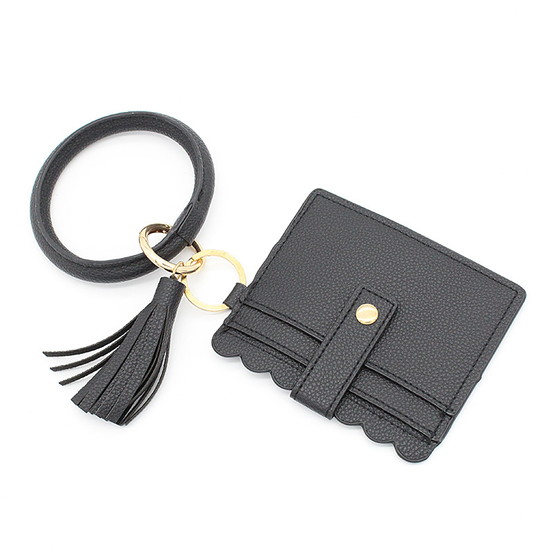欧美热销豹纹手镯钥匙扣手环PU皮革爆款包包卡套卡包