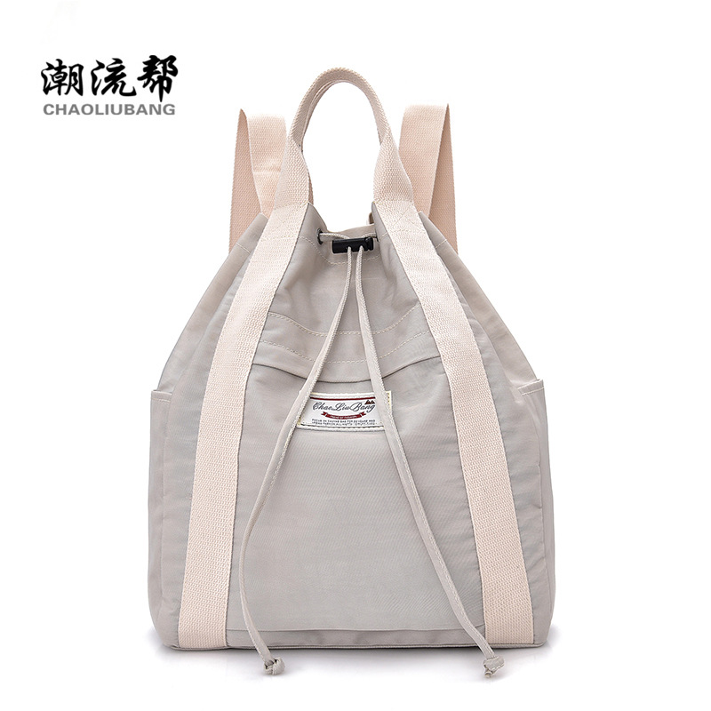 双肩包女韩版新款时尚休闲文艺棉麻帆布手提包背包