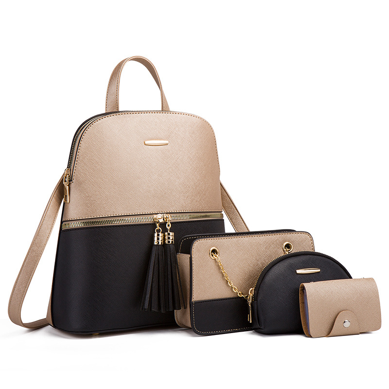 2023新款欧美时尚双肩包多功能子母套装包背包