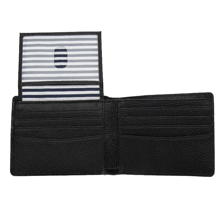 男士钱包 真皮RFID防消磁碳纤维钱包 短款两折活页钱包