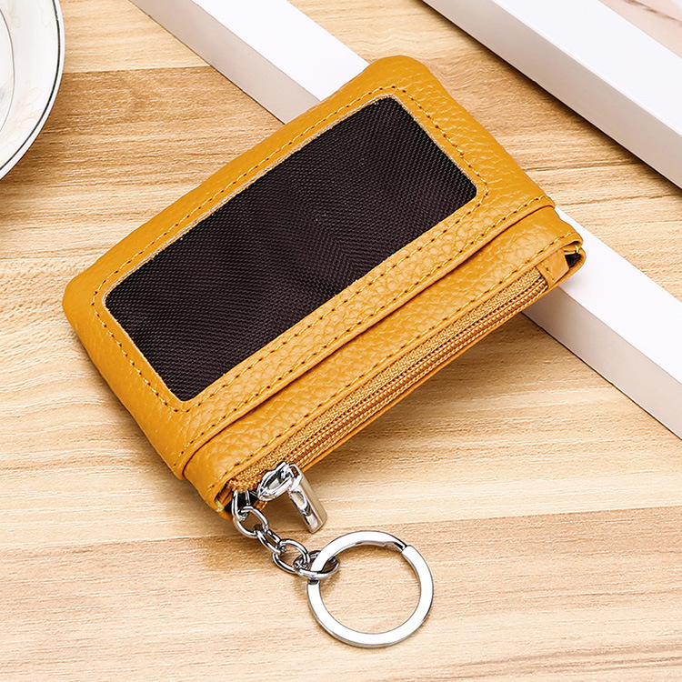 头层牛皮欧美爆款女士零钱包 公交车卡包 真皮硬币包 证件包