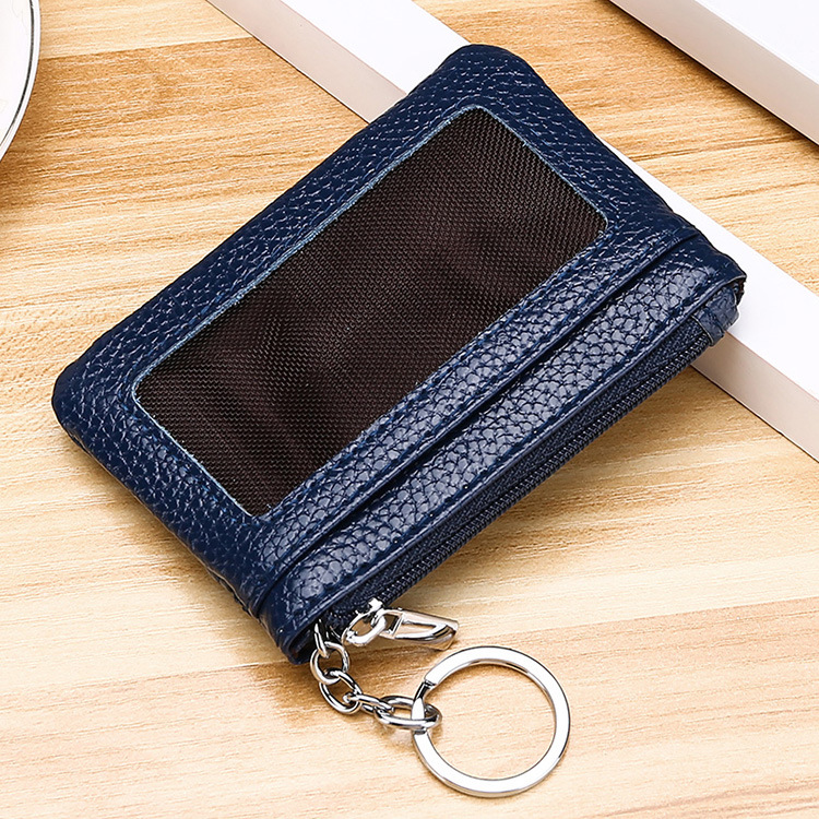 头层牛皮欧美爆款女士零钱包 公交车卡包 真皮硬币包 证件包