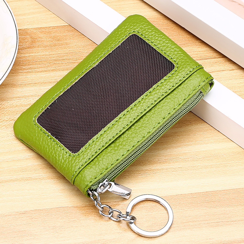 头层牛皮欧美爆款女士零钱包 公交车卡包 真皮硬币包 证件包