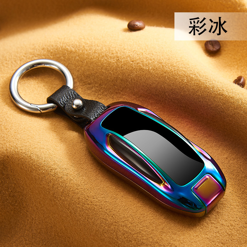 YD8807跑车双电弧带钥匙扣个性激光刻字定制车牌名字网红