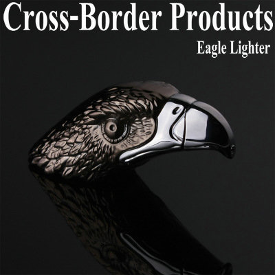 美国鹰头造型创意新奇特充气明火打火机美国老鹰打火机